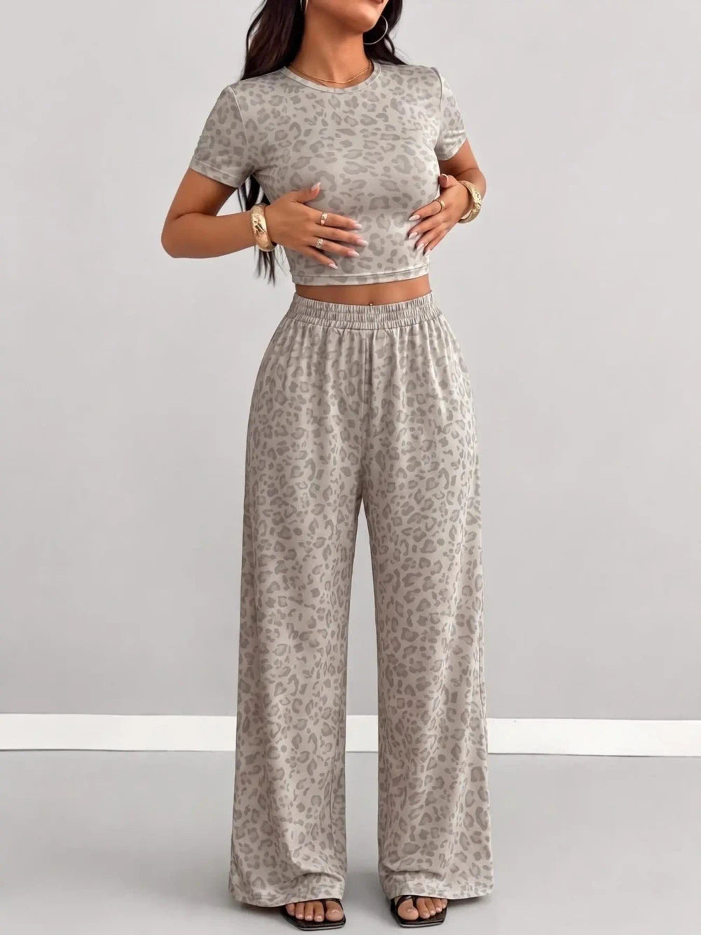 Leopard Print Loungewear Set