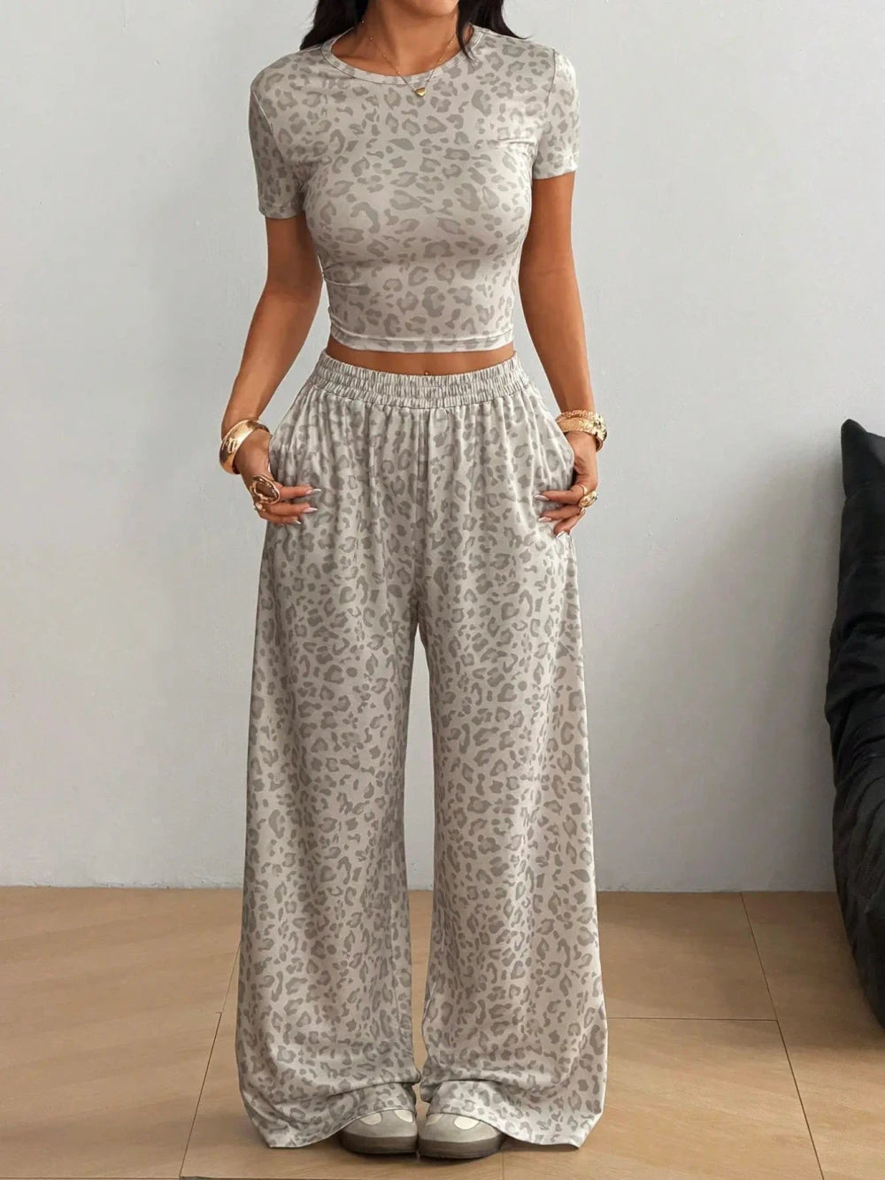Leopard Print Loungewear Set