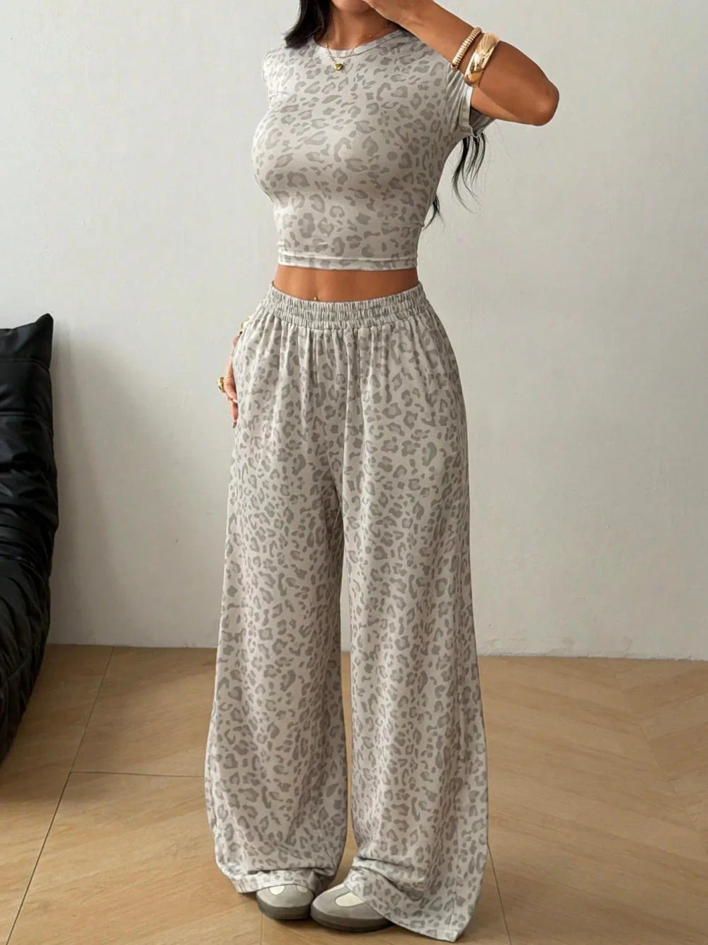 Leopard Print Loungewear Set