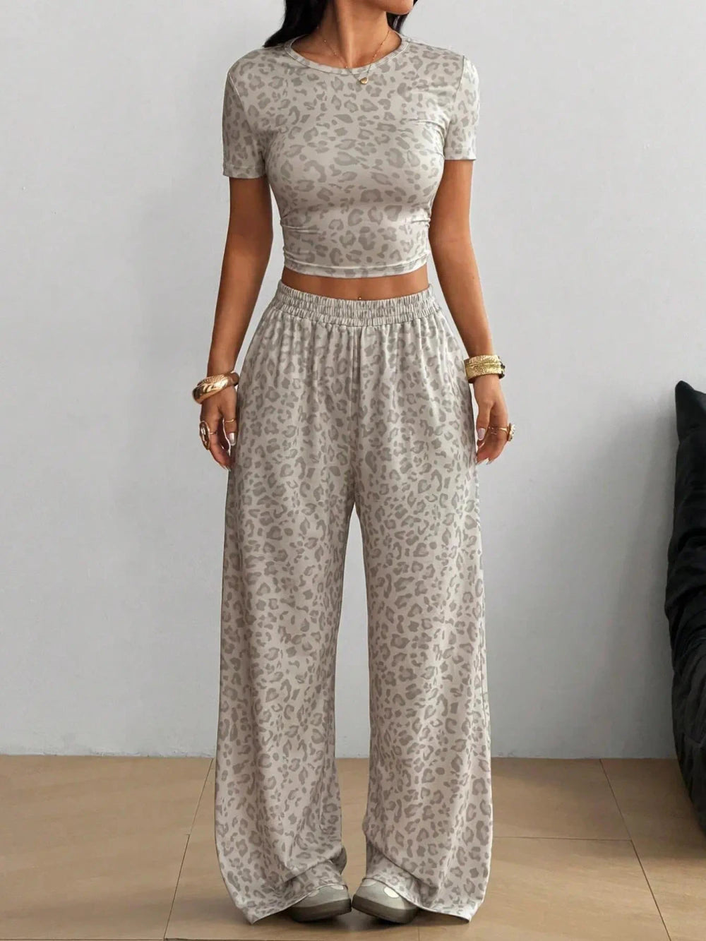 Leopard Print Loungewear Set
